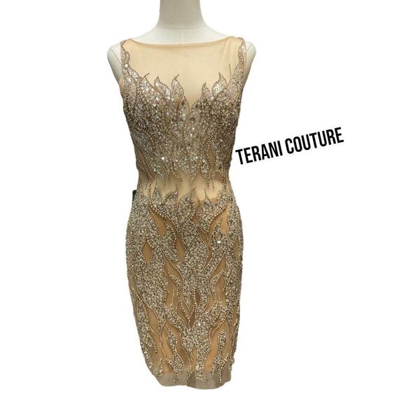 Terani Conture Rhinestone Cocktail Evening Holiday Dress Size 4 - Picture 15 of 16